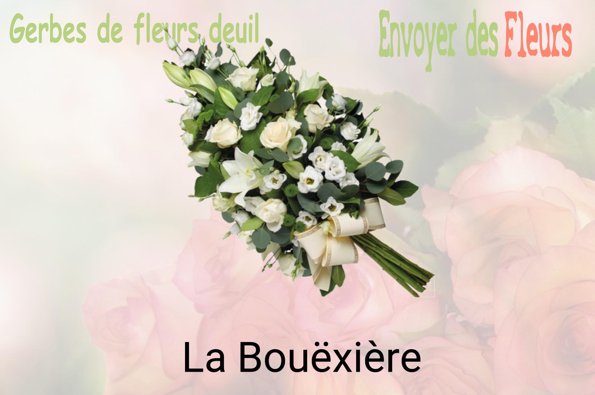 Gerbe de fleurs de deuil livrée à La Bouëxière